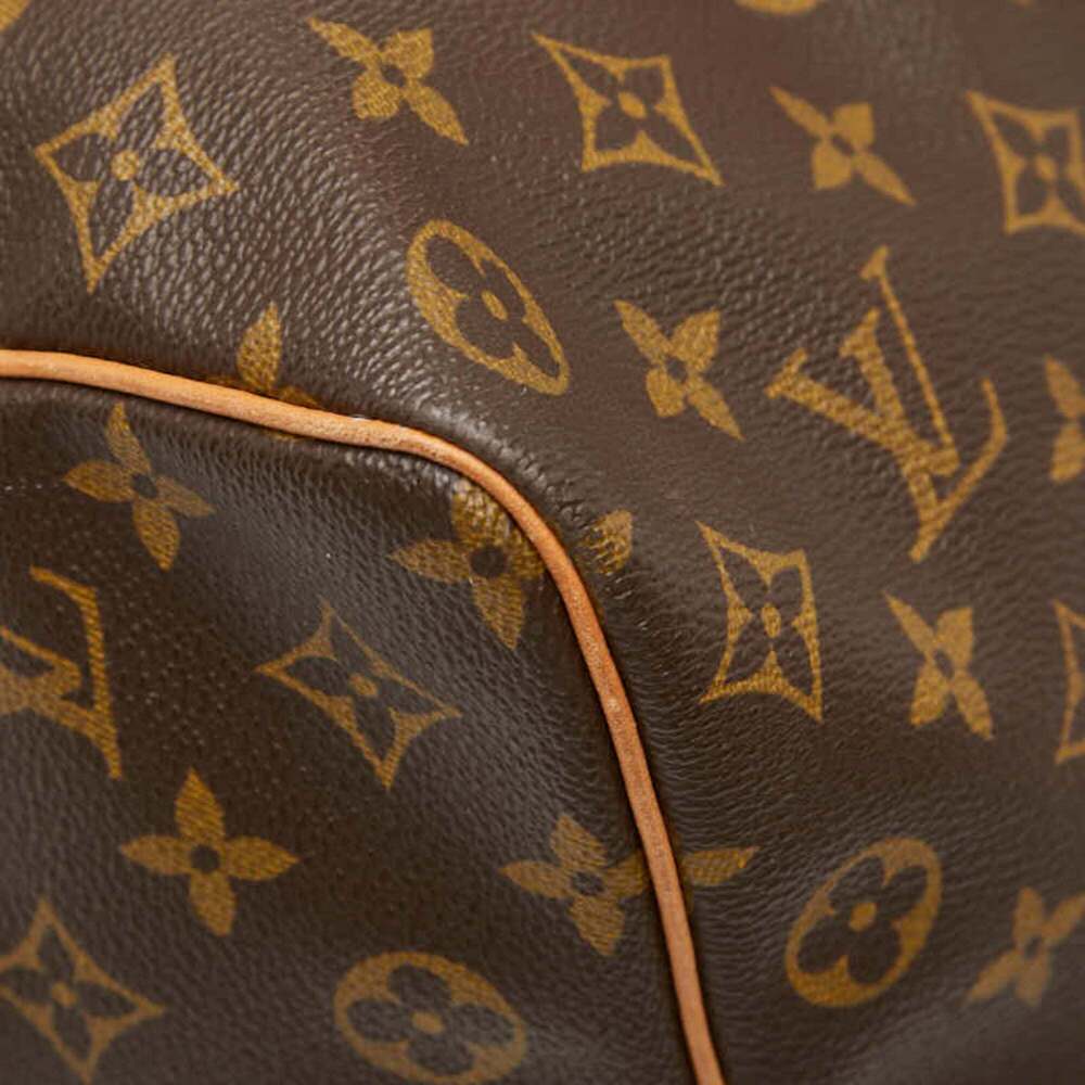 LOUIS VUITTON Brown Monogram Leather Keepall 45 Boston Bag - Picture 5 of 11